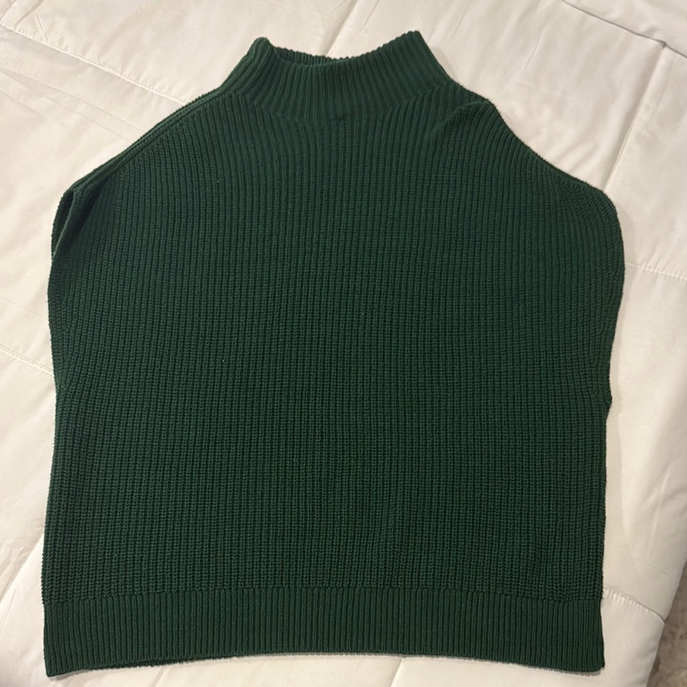 Forest Green Chunky Knit Turtleneck Sweater
